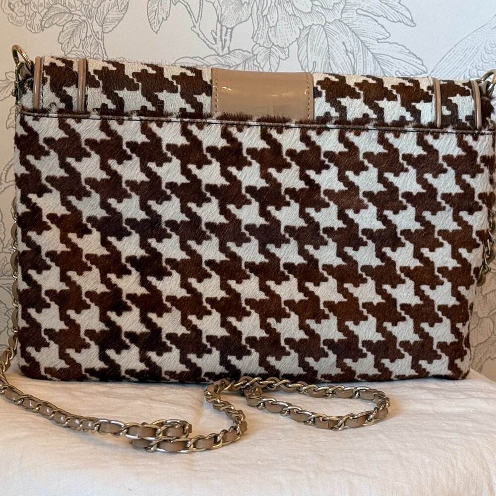Elaine Turner Houndstooth Crossbody Bag | Women’s | Brown & Cream | OS - Picture 2 of 5